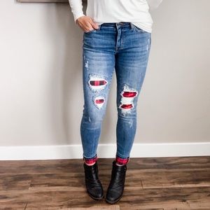 Judy Blue Plaid Jeans